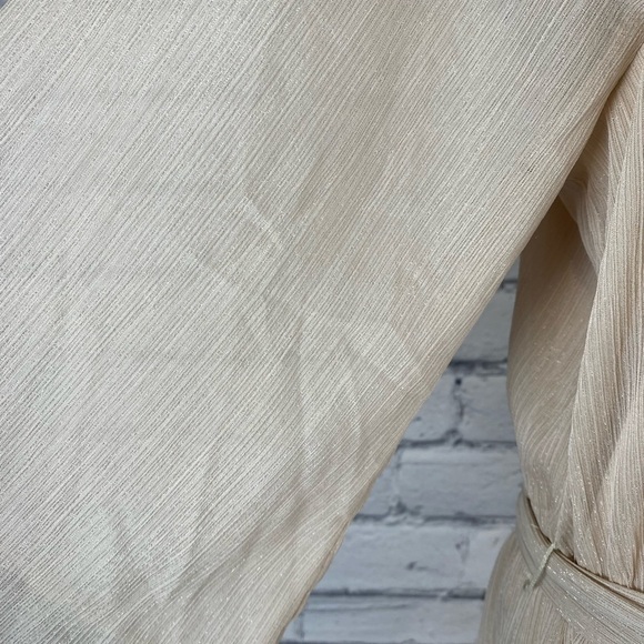 City Studio Champagne Cream Mid Length Boho Formal Dress Elastic Waist size 2X - Picture 7 of 16